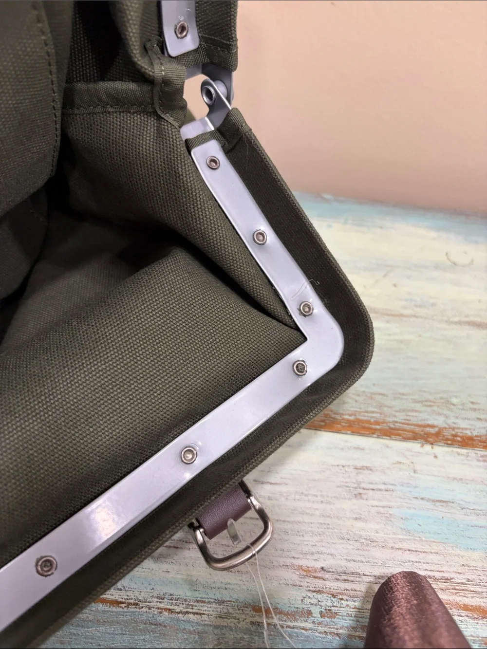 Line of Trade No 0312 Olive Green  Canvas Weekender Tote Gorpcore Cabincore